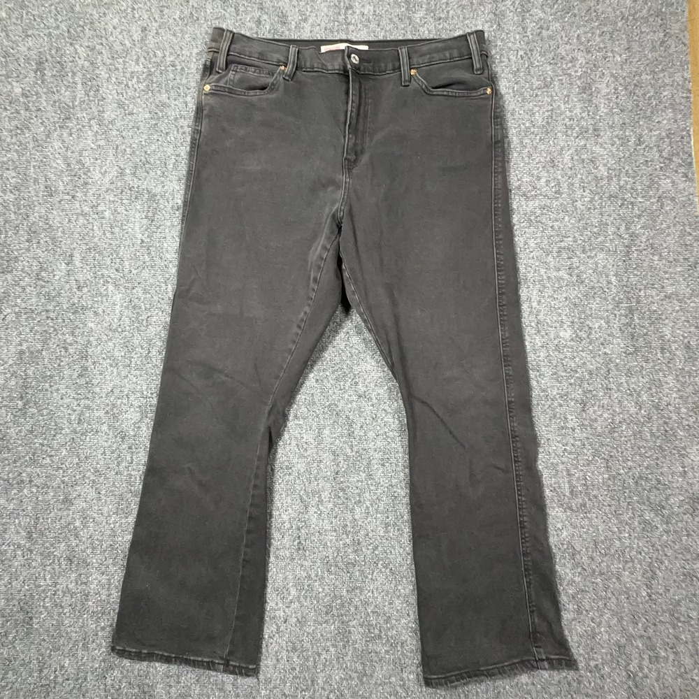 Signature by Levi Strauss Heritage High-Rise Kick Boot Jeans Black Size 14 W32